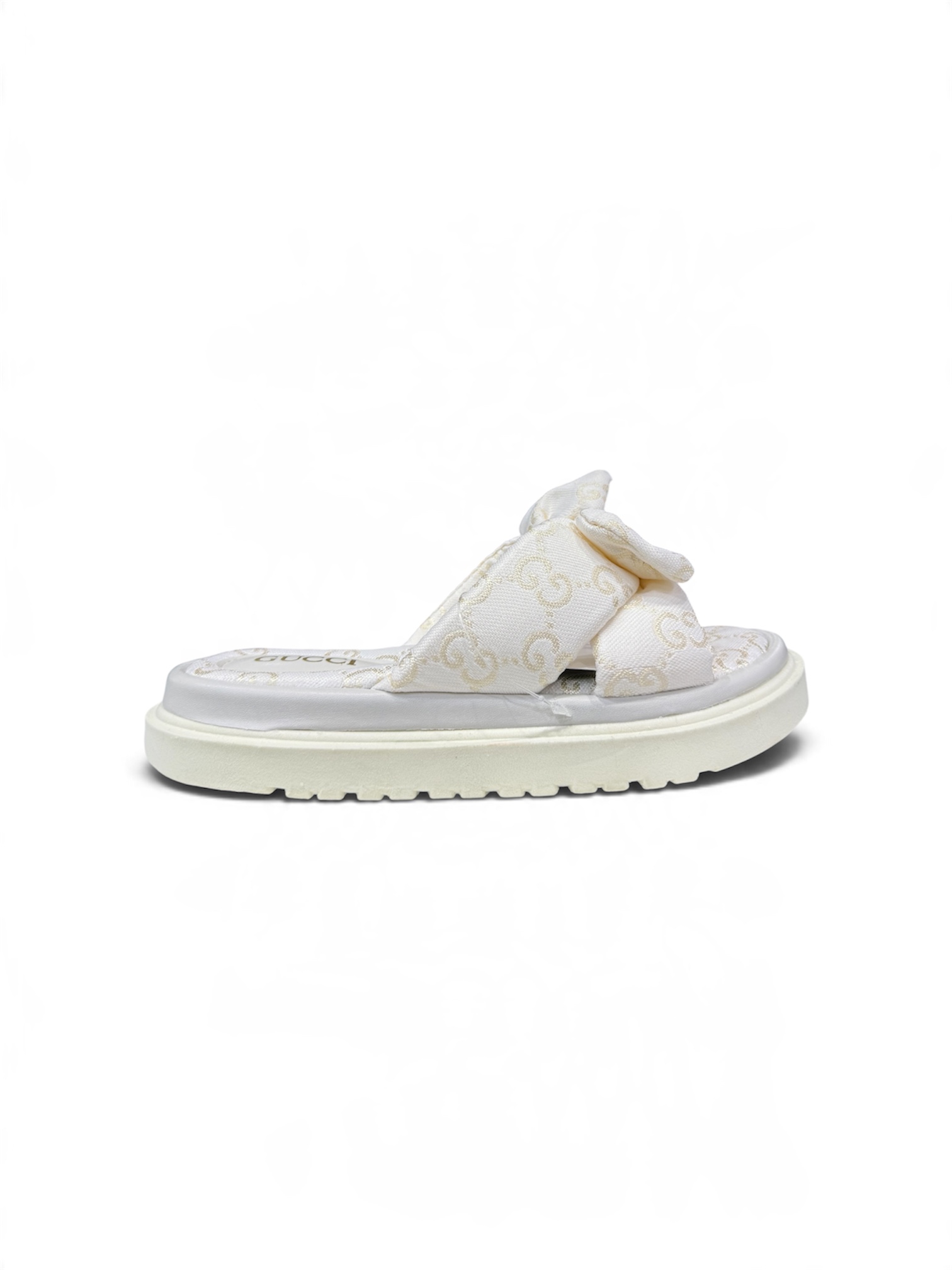 SANDÁLIA GUCCI ( BRANCO/ DOURADO )